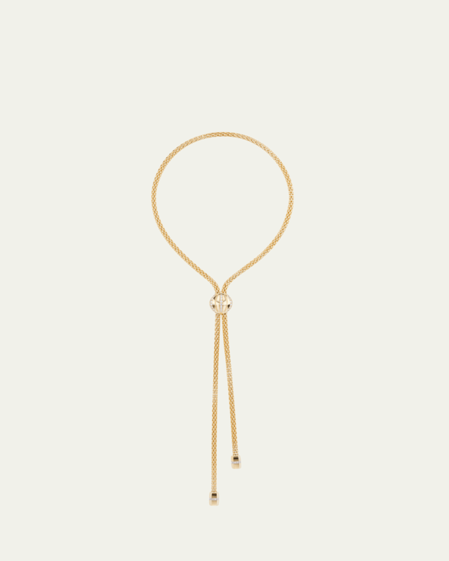 18K Yellow Gold Stella Diamond Lariat Necklace